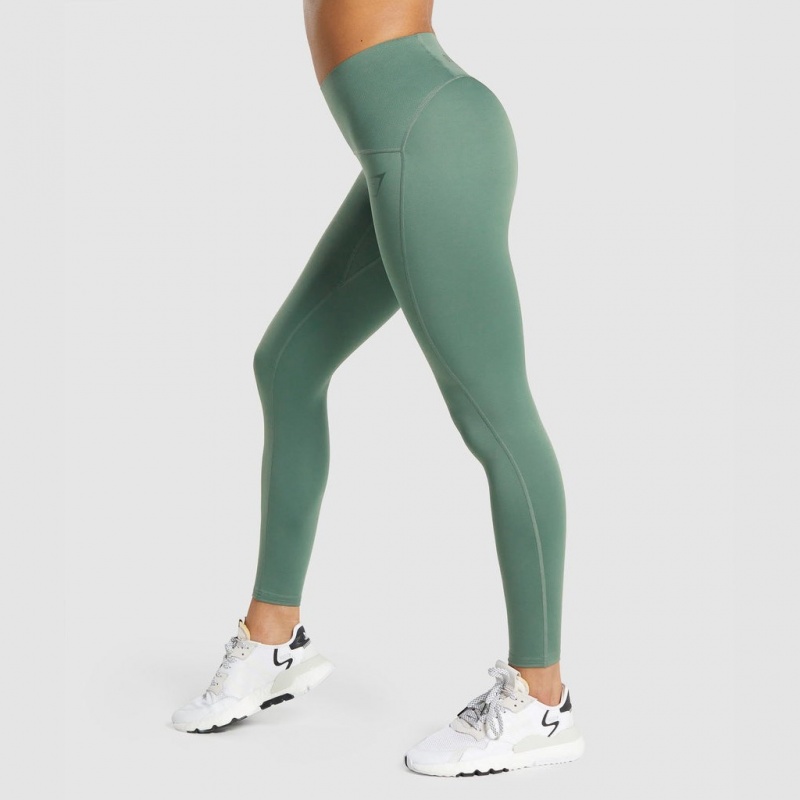 Leggins Gymshark GS Power Support Verde | 53USYGBQJ