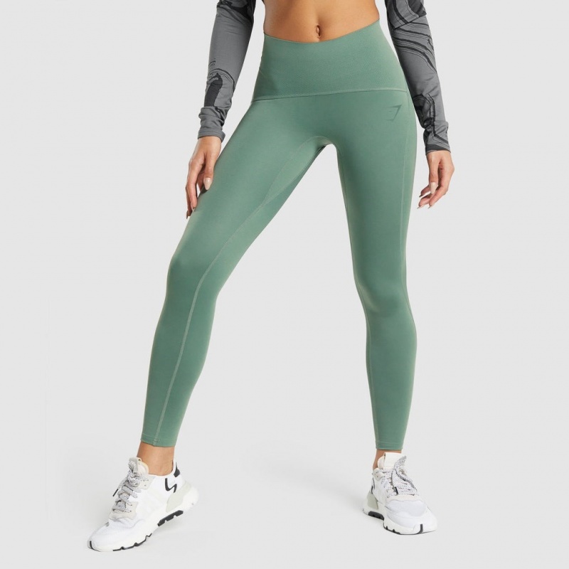 Leggins Gymshark GS Power Support Verde | 53USYGBQJ