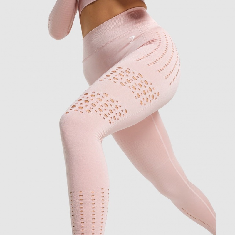Leggins Gymshark Glow Seamless Tights Rosas Claro | 61TLDHOZV