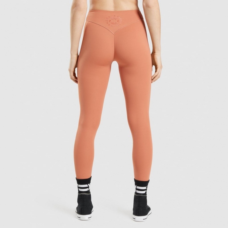 Leggins Gymshark KK Fit 7/8 Naranjas | 08DRMETNW