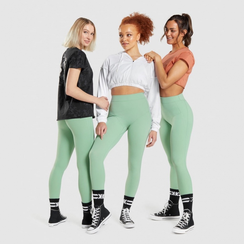 Leggins Gymshark KK Fit 7/8 Verde | 63TBVLDQJ