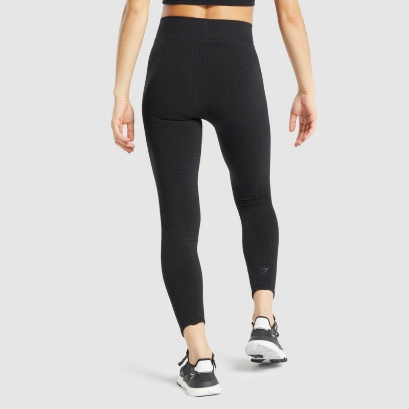 Leggins Gymshark Pause Seamless Negras | 89FOSREZC