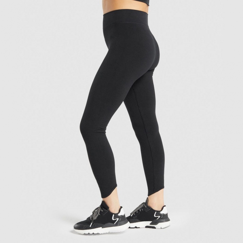 Leggins Gymshark Pause Seamless Negras | 89FOSREZC