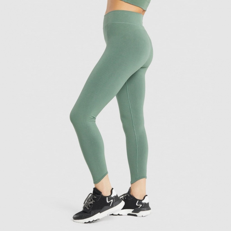 Leggins Gymshark Pause Seamless Verde | 08LDWXOYU