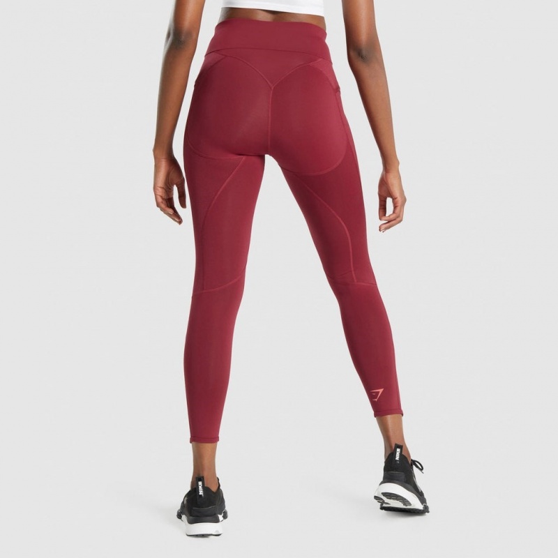 Leggins Gymshark Pulse Burdeos | 74FTIGCXD
