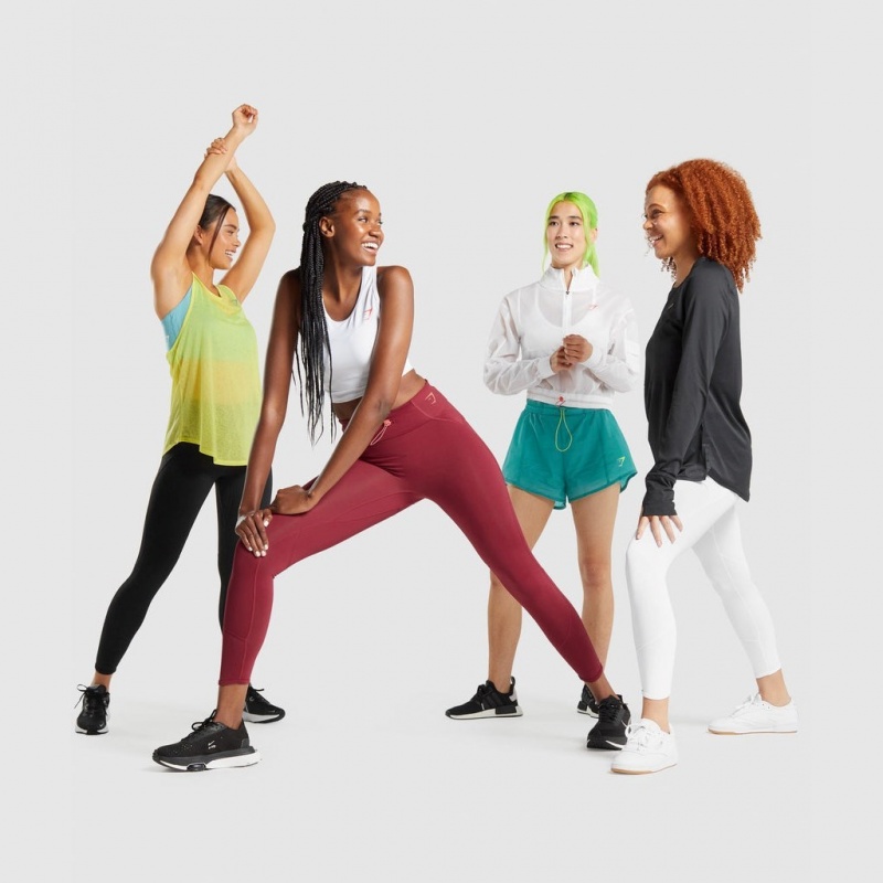 Leggins Gymshark Pulse Burdeos | 74FTIGCXD