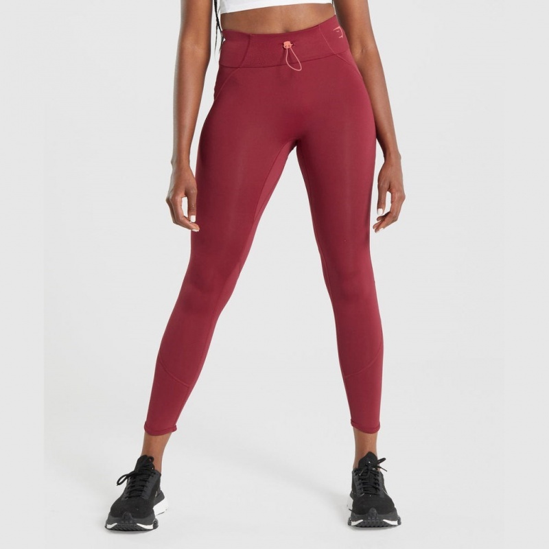 Leggins Gymshark Pulse Burdeos | 74FTIGCXD