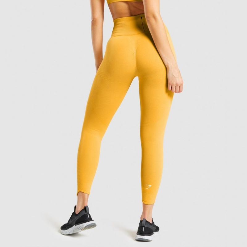 Leggins Gymshark Vital Rise Seamless Amarillo | 09MXPAJUI