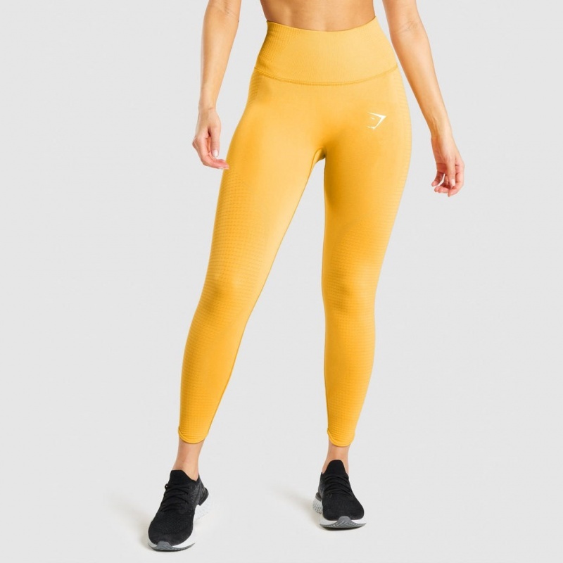 Leggins Gymshark Vital Rise Seamless Amarillo | 09MXPAJUI