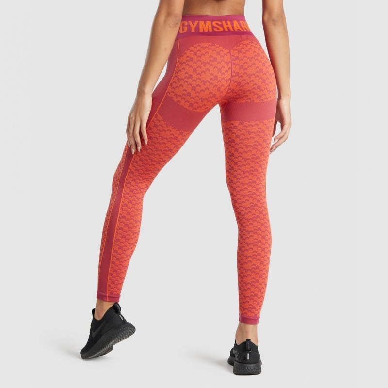 Leggins Gymshark WTFlex Seamless High Waisted Chevron | 23NGVAHQU