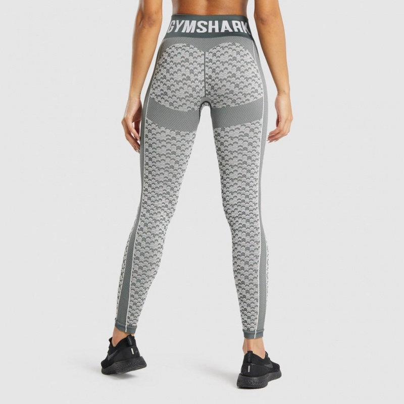 Leggins Gymshark WTFlex Seamless High Waisted Chevron | 79YBXOTVK