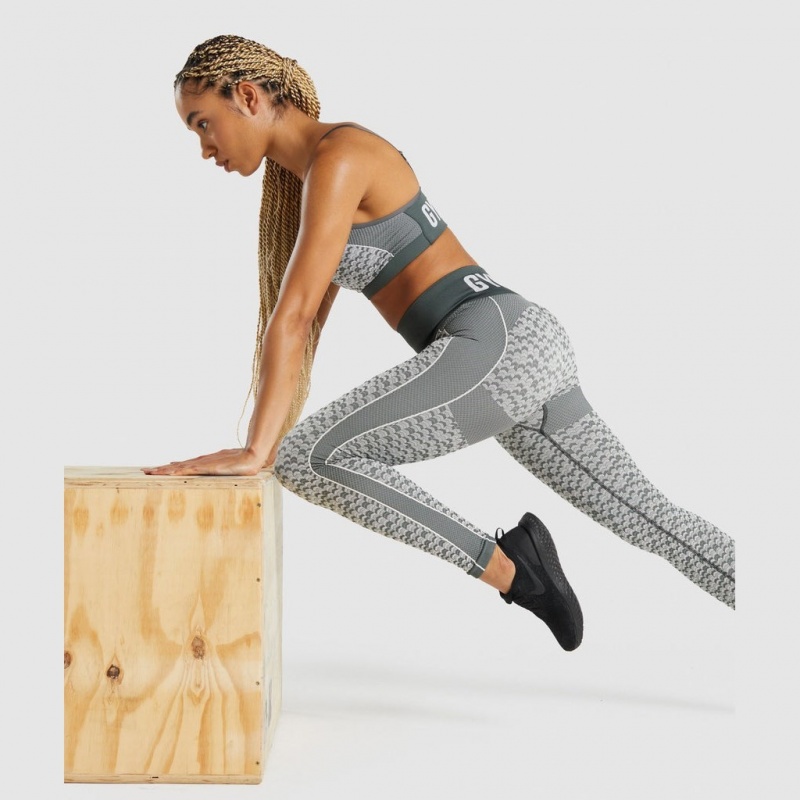 Leggins Gymshark WTFlex Seamless High Waisted Chevron | 79YBXOTVK