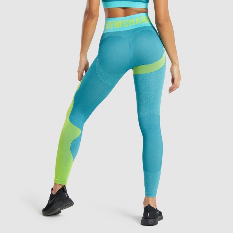 Leggins Gymshark WTFlex Seamless High Waisted Wavy | 18EZWTIXM