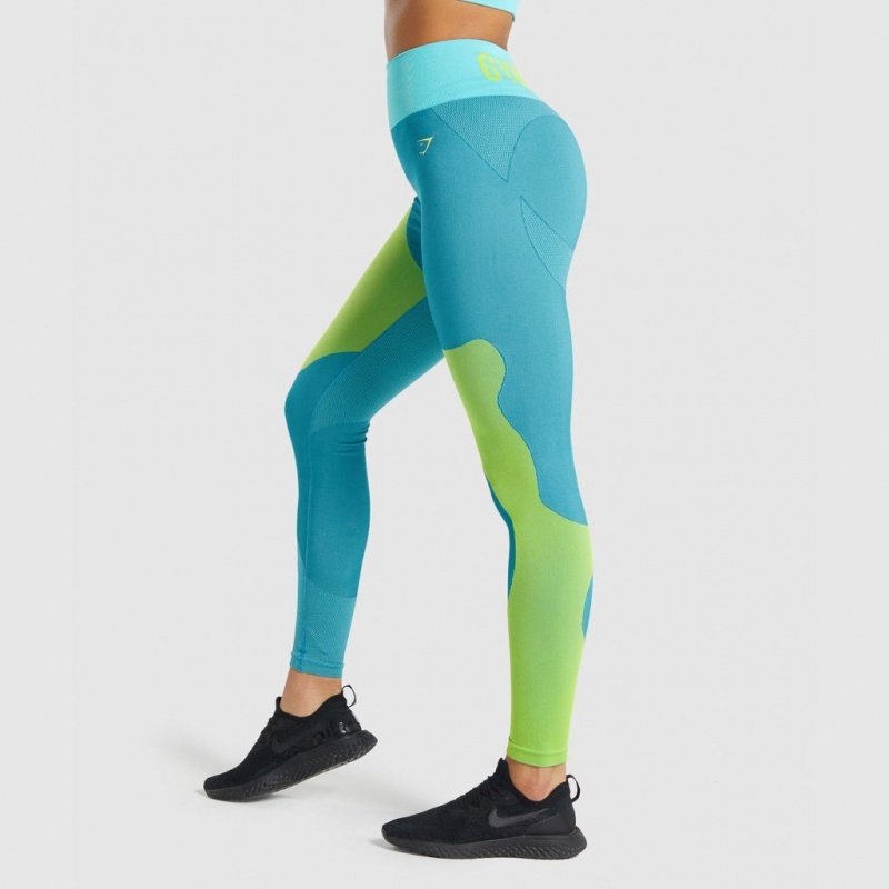 Leggins Gymshark WTFlex Seamless High Waisted Wavy | 18EZWTIXM