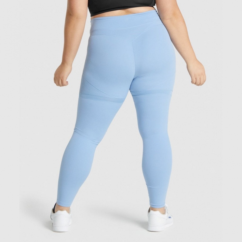 Leggins Gymshark Whitney Mesh Azules | 32SYHIEFU