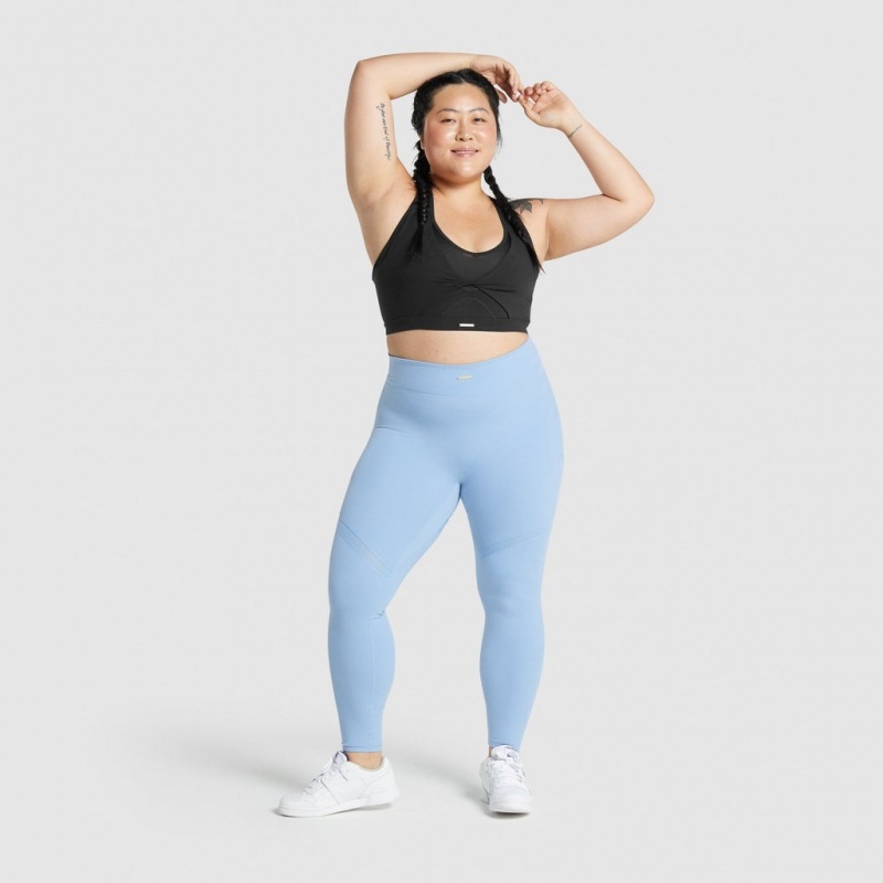 Leggins Gymshark Whitney Mesh Azules | 32SYHIEFU