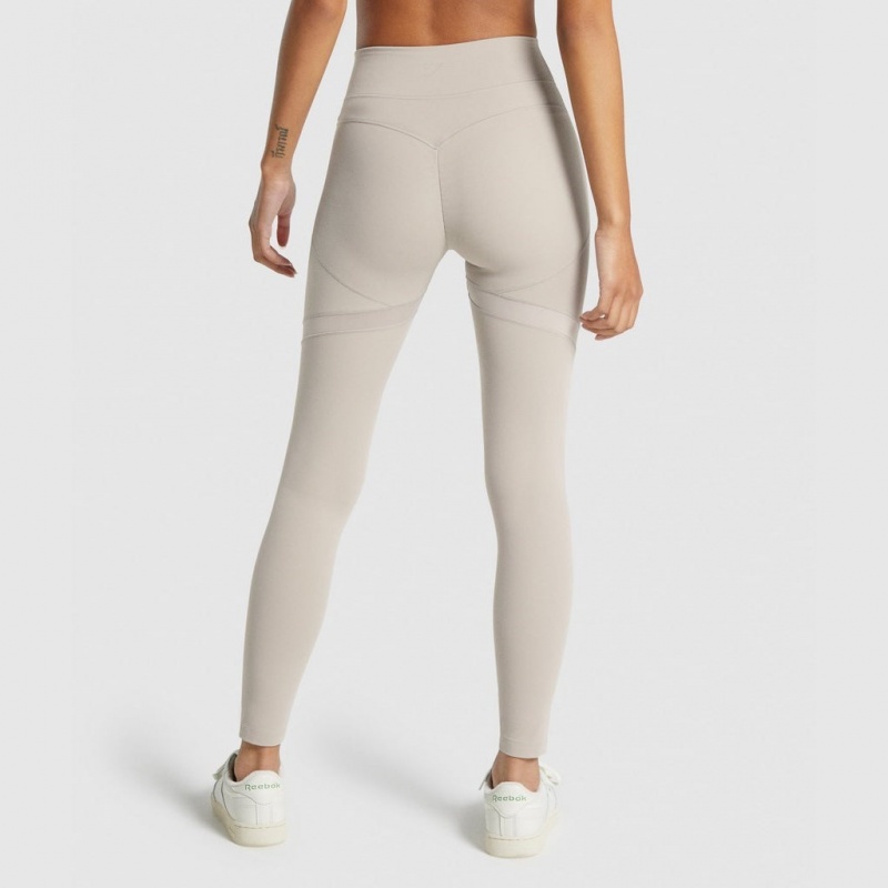 Leggins Gymshark Whitney Mesh Mink | 30QKUINJM
