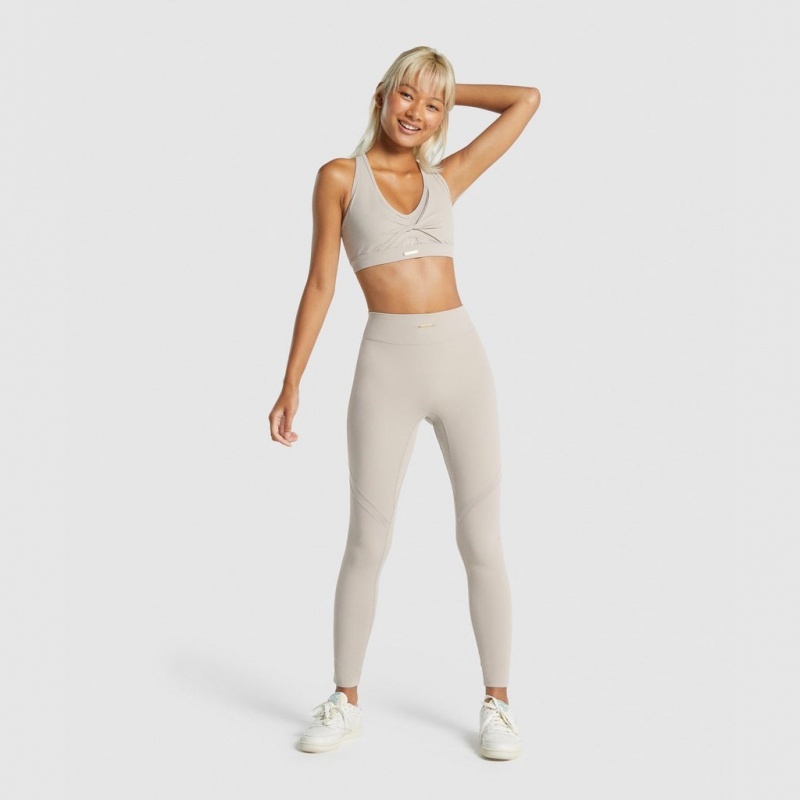 Leggins Gymshark Whitney Mesh Mink | 30QKUINJM