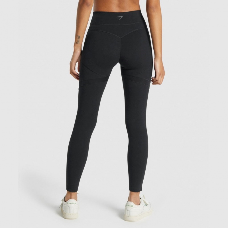 Leggins Gymshark Whitney Mesh Negras | 72AFURIHK