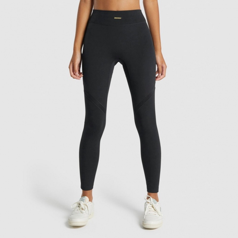 Leggins Gymshark Whitney Mesh Negras | 72AFURIHK