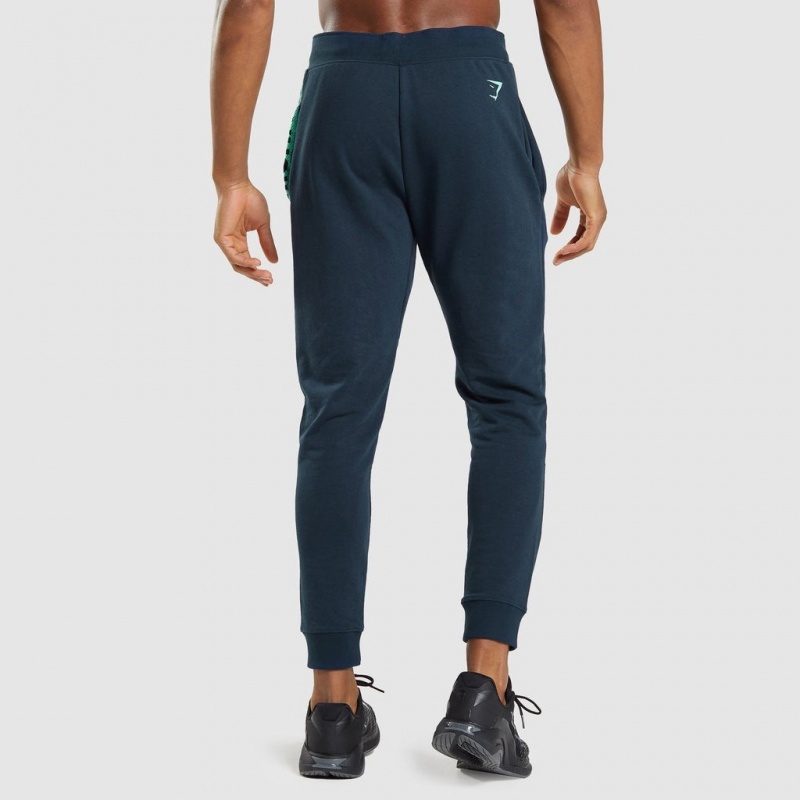 Pantalones Jogger Gymshark Bold Azul Marino | 12KVNUFHA