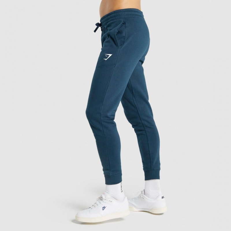 Pantalones Jogger Gymshark Crest Azul Marino | 21BTWOJXU