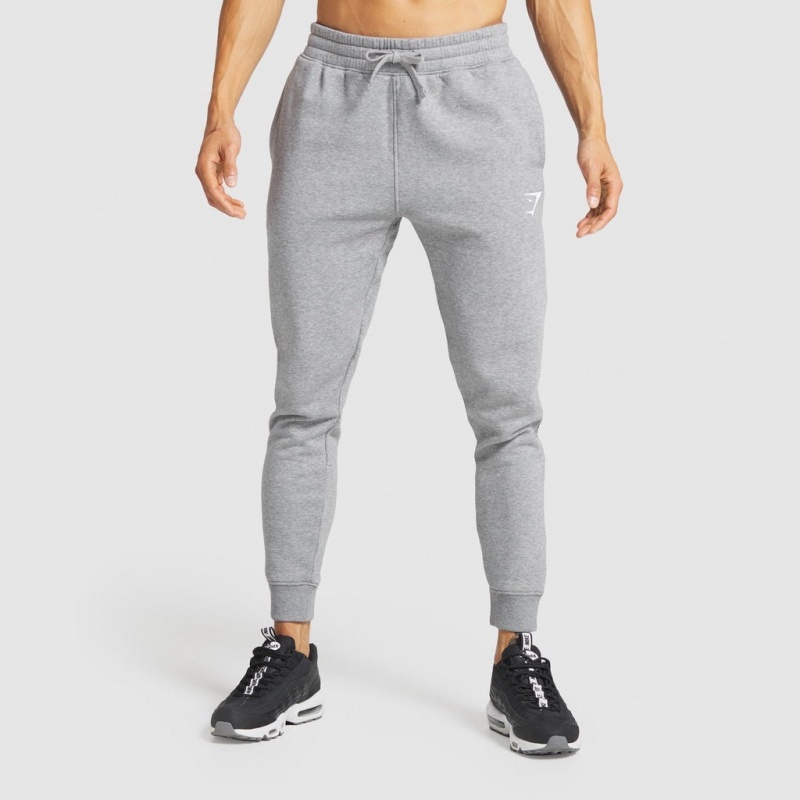 Pantalones Jogger Gymshark Crest Charcoal Marl | 73NQEBYWR