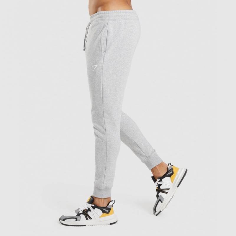 Pantalones Jogger Gymshark Crest Gris Claro | 12MIBSOWN