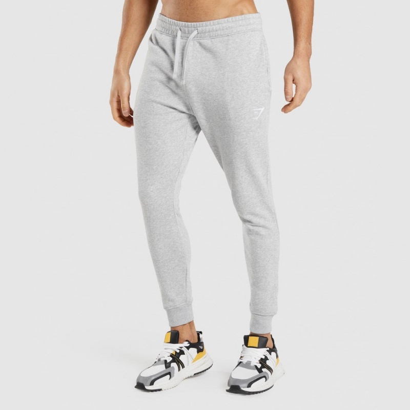 Pantalones Jogger Gymshark Crest Gris Claro | 12MIBSOWN