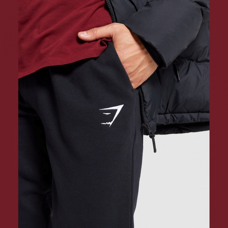 Pantalones Jogger Gymshark Crest Negras | 93OUXJKVB