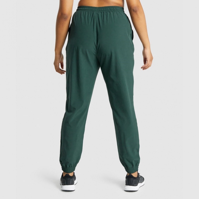 Pantalones Jogger Gymshark Entrenamiento Woven Verde Oscuro | 72DCRVNXT