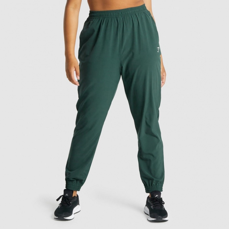 Pantalones Jogger Gymshark Entrenamiento Woven Verde Oscuro | 72DCRVNXT