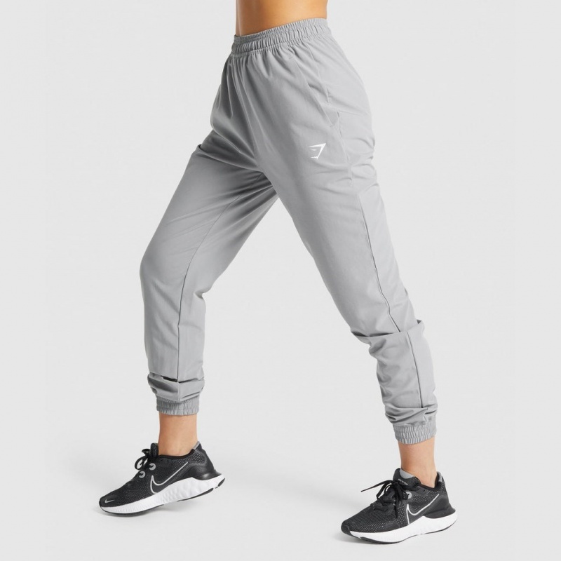 Pantalones Jogger Gymshark Entrenamiento Woven Gris | 75GLYCHOB