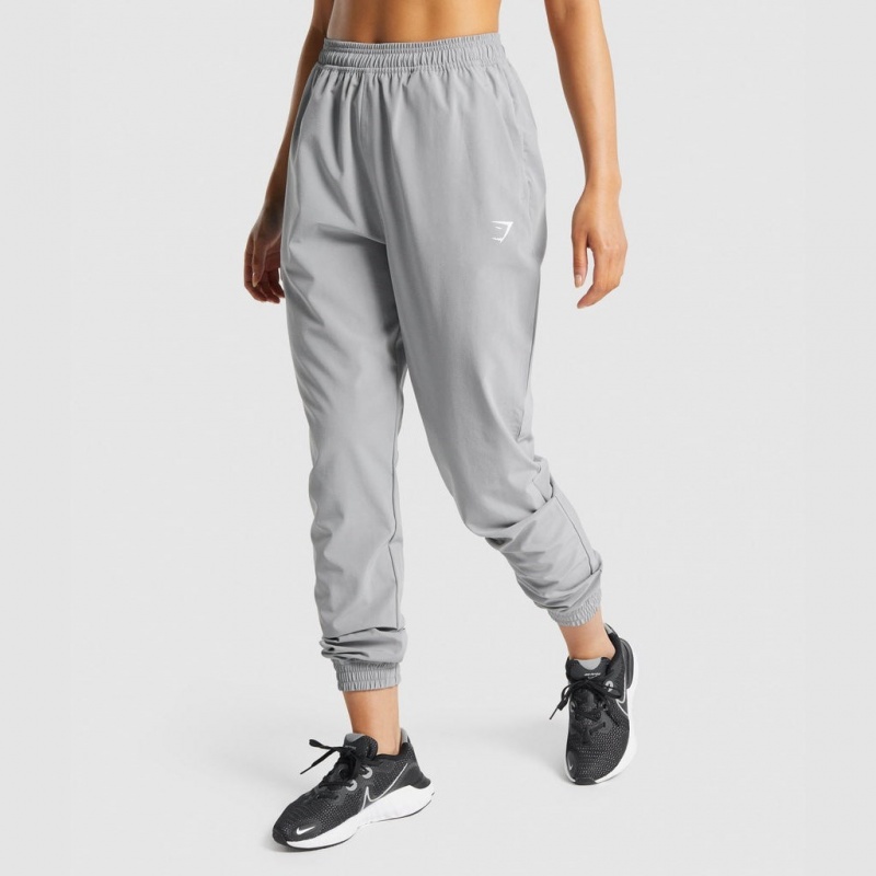 Pantalones Jogger Gymshark Entrenamiento Woven Gris | 75GLYCHOB