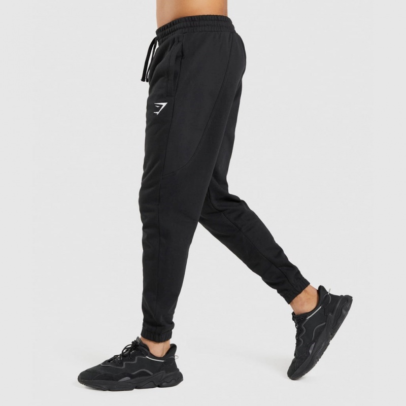 Pantalones Jogger Gymshark Essential Oversized Negras | 83ZTJSYLI