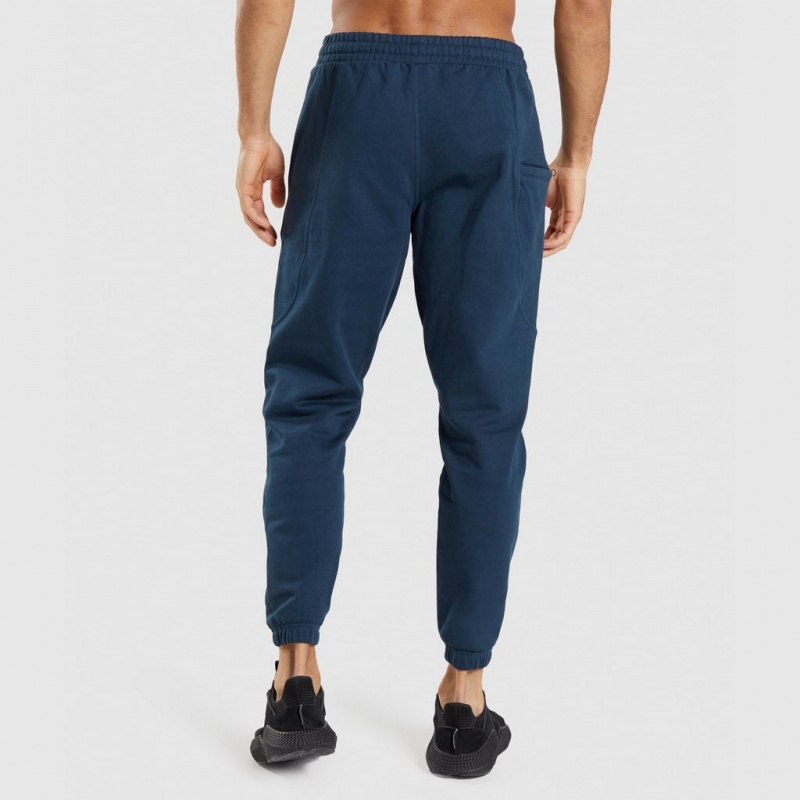 Pantalones Jogger Gymshark Essential Oversized Azul Marino | 98FOSXZGD