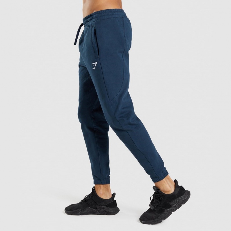 Pantalones Jogger Gymshark Essential Oversized Azul Marino | 98FOSXZGD
