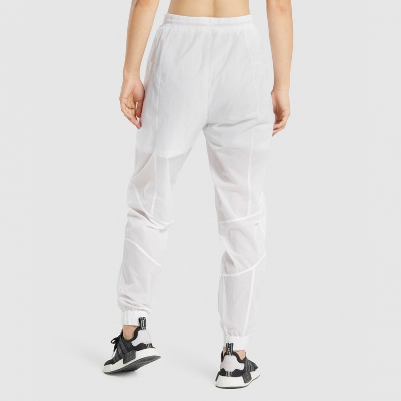 Pantalones Jogger Gymshark Pulse Woven Blancas | 67YZIWEQS