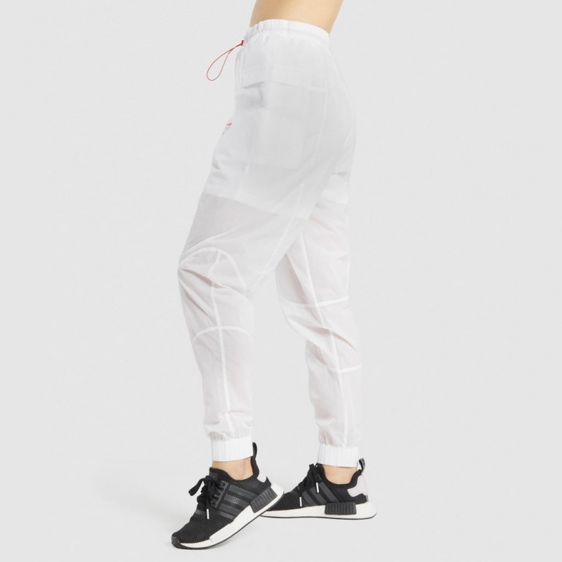 Pantalones Jogger Gymshark Pulse Woven Blancas | 67YZIWEQS