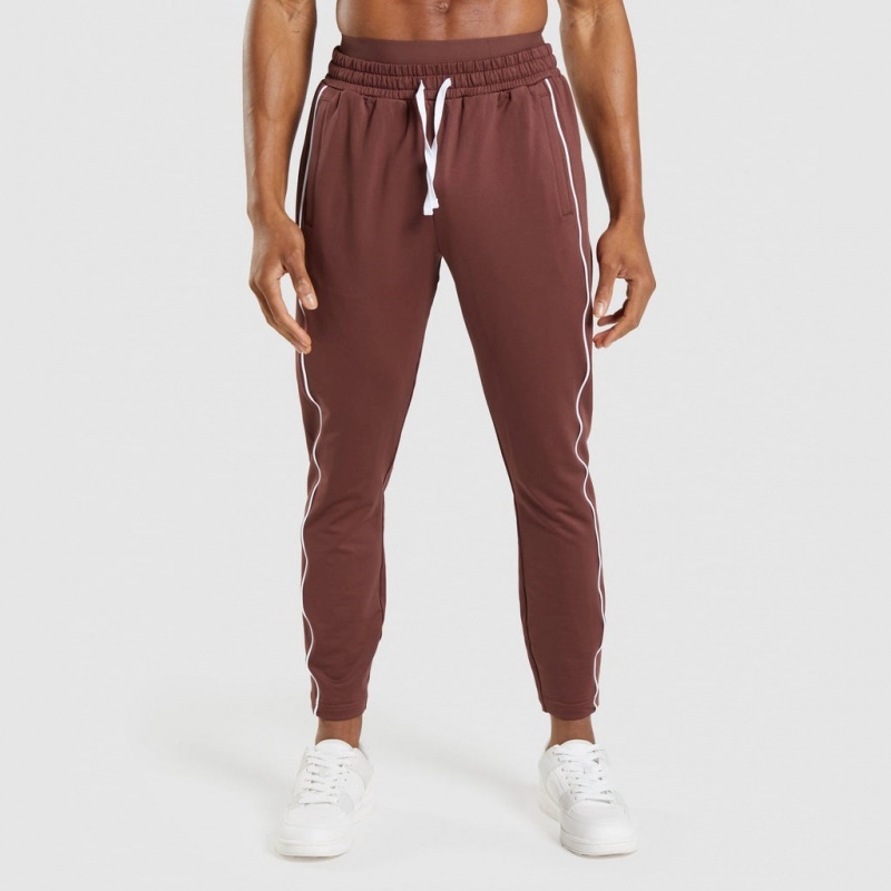 Pantalones Jogger Gymshark Recess Marrones Blancas | 91QIKZTPO