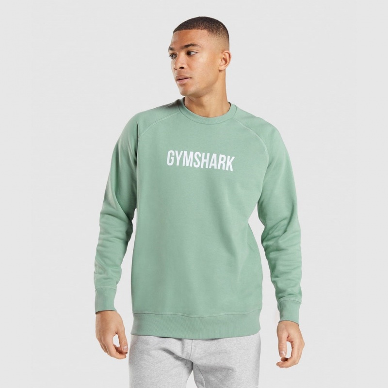 Pullover Gymshark Apollo Crew Azules | 25OKBMPGY