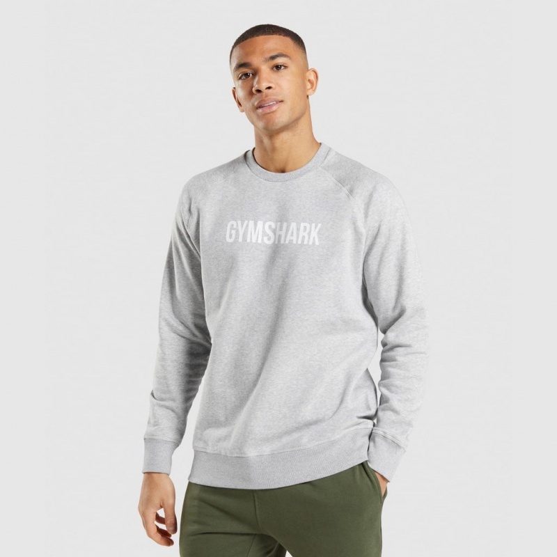 Pullover Gymshark Apollo Crew Gris Claro | 27VBJKTNF