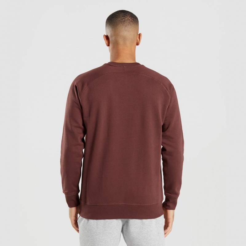Pullover Gymshark Apollo Crew Marrones | 96DBUOCMV