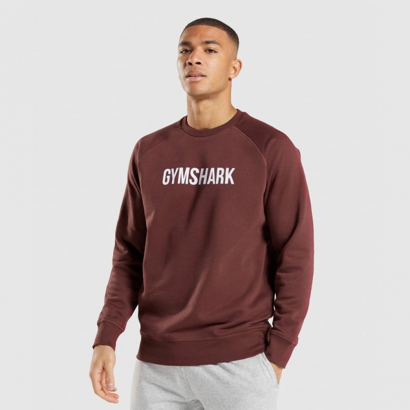 Pullover Gymshark Apollo Crew Marrones | 96DBUOCMV