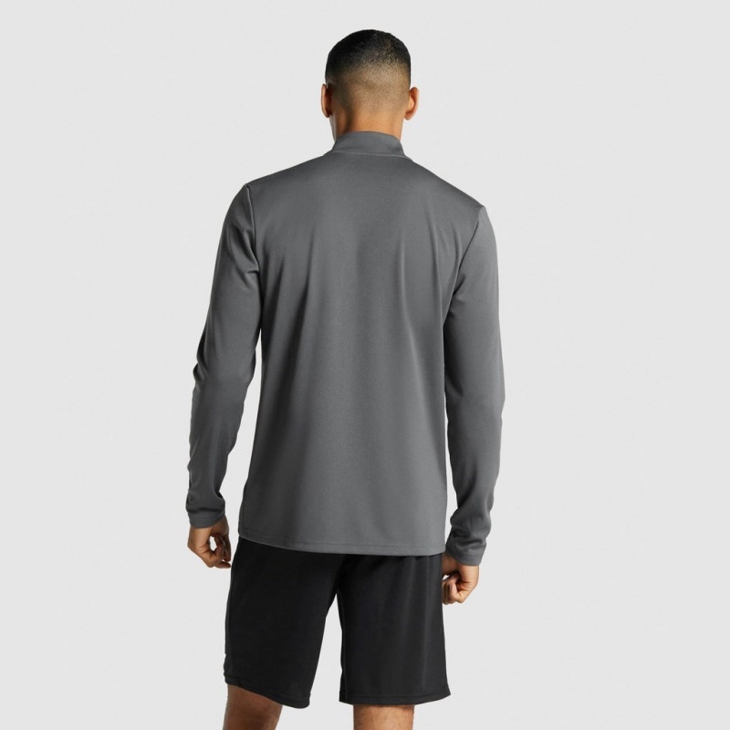 Pullover Gymshark Arrival 1/4 Zip Charcoal | 64FPRHIWC