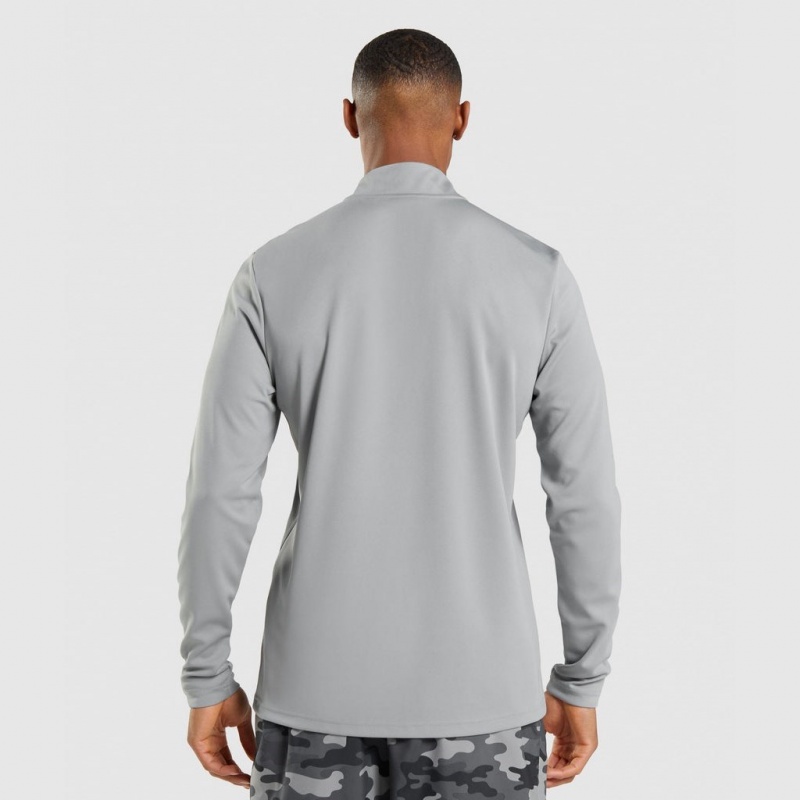 Pullover Gymshark Arrival 1/4 Zip Gris | 98WUDCGVL