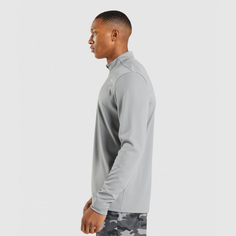 Pullover Gymshark Arrival 1/4 Zip Gris | 98WUDCGVL