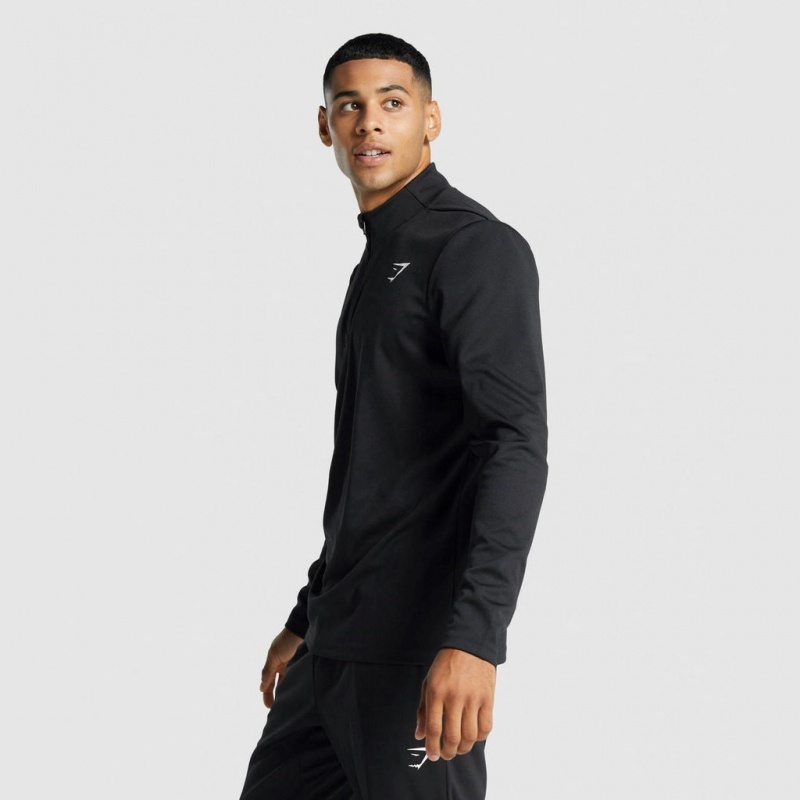 Pullover Gymshark Arrival 1/4 Zip Negras | 47HVFSCMR