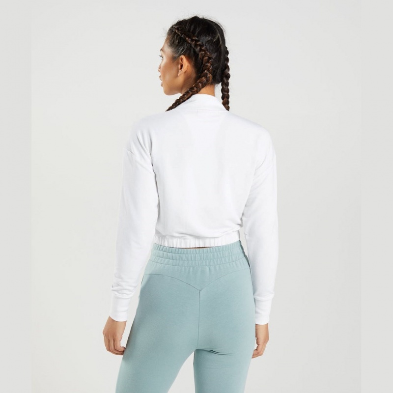 Pullover Gymshark Entrenamiento Pippa Blancas | 82LWHSTGU