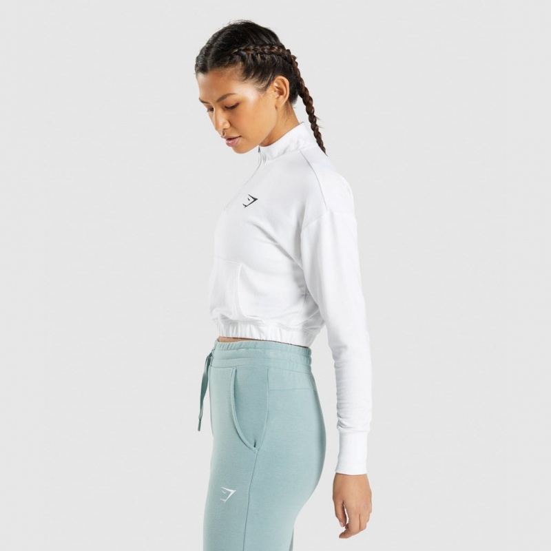 Pullover Gymshark Entrenamiento Pippa Blancas | 82LWHSTGU